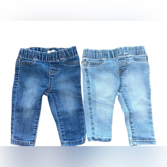 Lot of 2 OshKosh B'gosh baby pull-on Jeggins  size 6m. - Picture 1 of 5